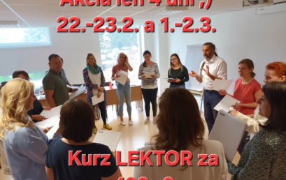 Lektor – odborné akreditované školenie 11.3.-16.4.2025 B. Bystrica